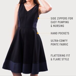 Betabrand A-line dress size XS sleeveless black